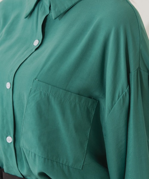 MERLOT（メルロー）の「カラービッグシャツ（シャツ/ブラウス・レディース・ホワイト/ピンク/イエロー/グリーン・FREE）」の17枚目の写真