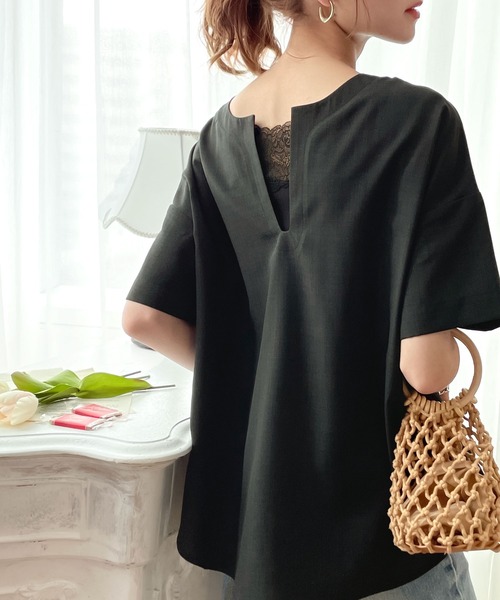 ENFOLD エンフォルド リネンライクトップス 38 美品 ENFOLD