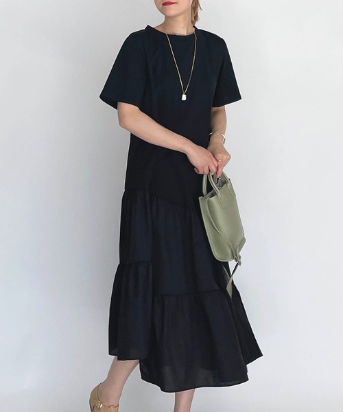PICCIN(ピッチン)の「アシンメトリー切替えワンピース(ワンピース・レディース・ブラック・M/L)」の15枚目の写真