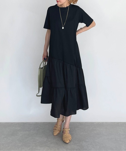 PICCIN(ピッチン)の「アシンメトリー切替えワンピース(ワンピース・レディース・ブラック・M/L)」の20枚目の写真