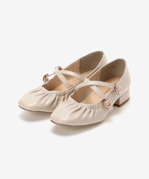 MAJESTIC LEGON（マジェスティックレゴン）の「ダブルストラップパンプス（パンプス・レディース・アイボリー/ブラック・MEDIUM/X-LARGE/LARGE/SMALL）」の9枚目の写真