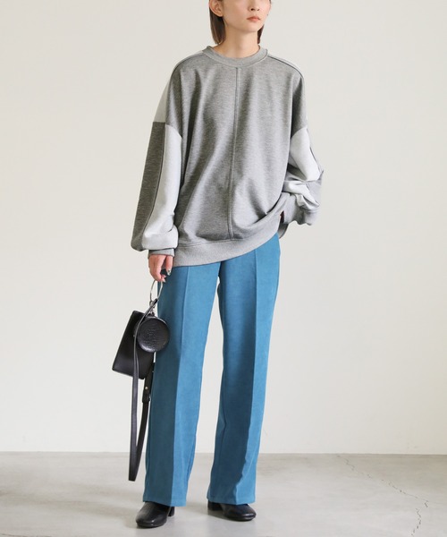 select MOCA(セレクトモカ)の「2022 AW 切替パイピングスウェット(スウェット・レディース・グレー/オレンジ/グリーン/アイボリー・FREE)」の18枚目の写真