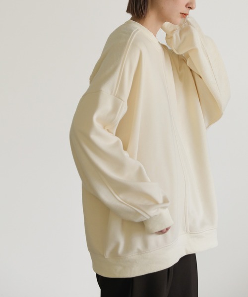 select MOCA(セレクトモカ)の「2022 AW 切替パイピングスウェット(スウェット・レディース・グレー/オレンジ/グリーン/アイボリー・FREE)」の21枚目の写真