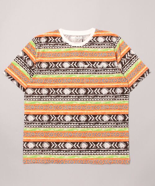 hardcover（ハードカバー）の「hardcover/総柄TEE オルテガ（Tシャツ/カットソー・レディース・ネイビー/ブラウン・FREE）」の9枚目の写真