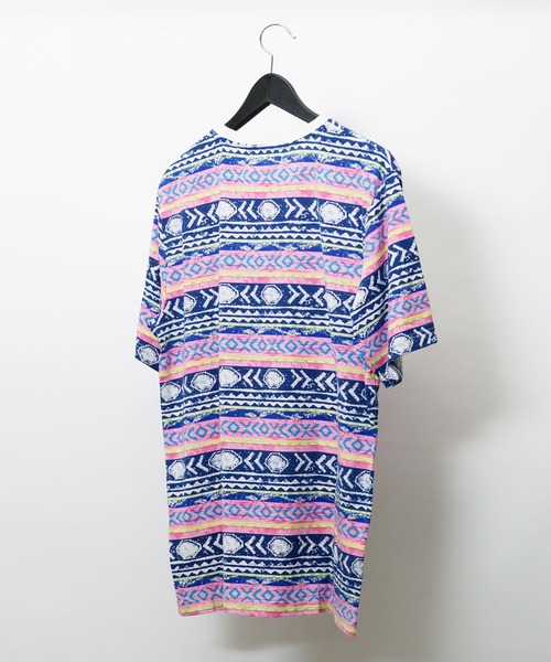 hardcover（ハードカバー）の「hardcover/総柄TEE オルテガ（Tシャツ/カットソー・レディース・ネイビー/ブラウン・FREE）」の6枚目の写真