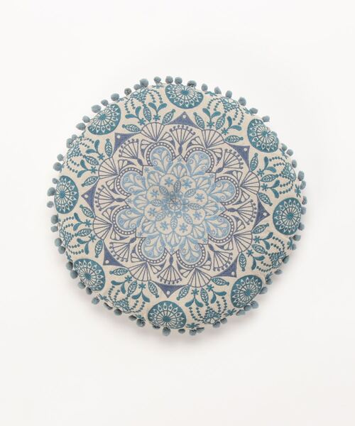 チャイハネ（チャイハネ）の「【チャイハネ】カシュールラウンドクッション（クッション/クッションカバー・レディース・ホワイト/ベージュ/ネイビー/グレー/ピンク/ブルー/レインボー・FREE）」の5枚目の写真