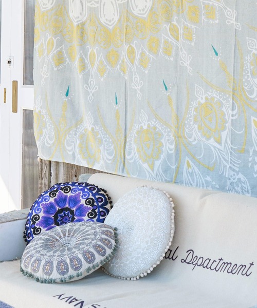 チャイハネ（チャイハネ）の「【チャイハネ】カシュールラウンドクッション（クッション/クッションカバー・レディース・ホワイト/ベージュ/ネイビー/グレー/ピンク/ブルー/レインボー・FREE）」の20枚目の写真