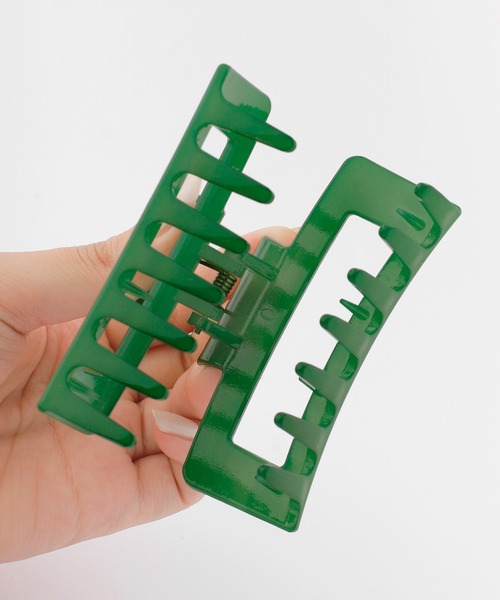 ANEMONE（アネモネ）の「スクエアカラーバンス（バレッタ/ヘアクリップ・レディース・ネイビー/ピンク/オレンジ/グリーン/アイボリー・FREE）」の12枚目の写真