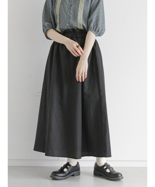 ehka sopo（エヘカソポ）の「タックスカート（セットアップ可）（スカート・レディース・ブラウン/グリーン/ブラック・ﾌﾘ-）」の2枚目の写真