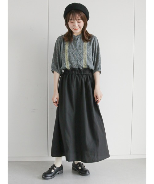 ehka sopo（エヘカソポ）の「タックスカート（セットアップ可）（スカート・レディース・ブラウン/グリーン/ブラック・ﾌﾘ-）」の14枚目の写真