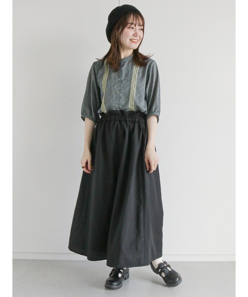 ehka sopo（エヘカソポ）の「タックスカート（セットアップ可）（スカート・レディース・ブラウン/グリーン/ブラック・ﾌﾘ-）」の4枚目の写真