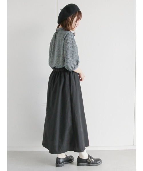 ehka sopo（エヘカソポ）の「タックスカート（セットアップ可）（スカート・レディース・ブラウン/グリーン/ブラック・ﾌﾘ-）」の8枚目の写真