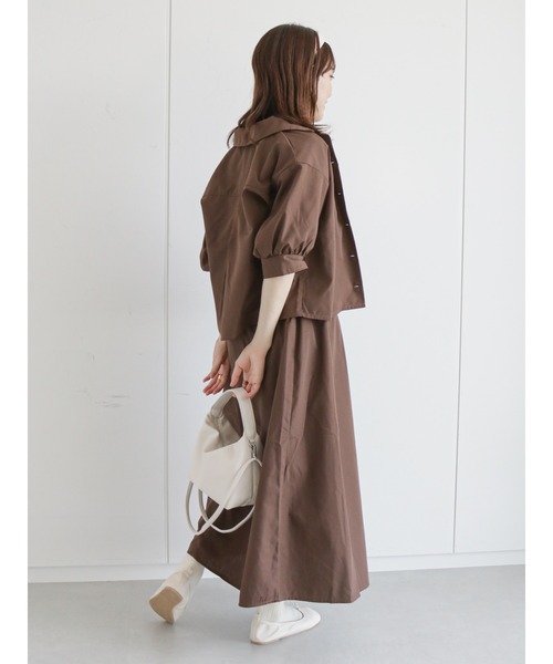 ehka sopo（エヘカソポ）の「タックスカート（セットアップ可）（スカート・レディース・ブラウン/グリーン/ブラック・ﾌﾘ-）」の15枚目の写真