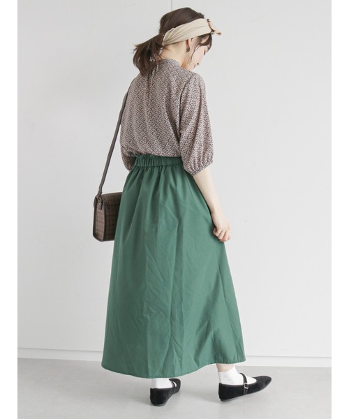ehka sopo（エヘカソポ）の「タックスカート（セットアップ可）（スカート・レディース・ブラウン/グリーン/ブラック・ﾌﾘ-）」の13枚目の写真