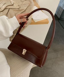 【OKUOKU 0909】スクエア ワンショルダー バッグ フェイクレザー / oku-bag-500-15