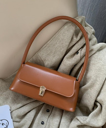 【OKUOKU 0909】スクエア ワンショルダー バッグ フェイクレザー / oku-bag-500-15