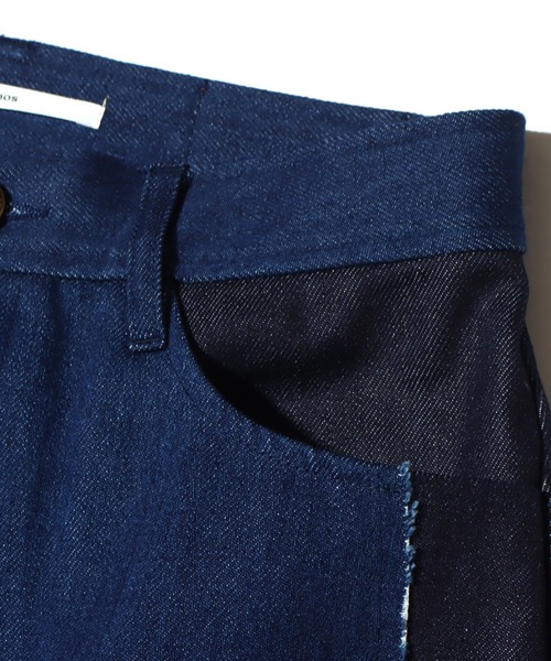 atmos pink（アトモスピンク）の「atmos pink 断ち切り配色パンツ（その他パンツ・レディース・カーキ/インディゴブルー・S/M）」の3枚目の写真