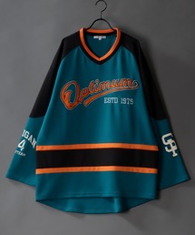 SITRY | wide silhouette wappen hockey shirt/ワイドシルエット ワッペン ホッケー シャツ(スウェット)