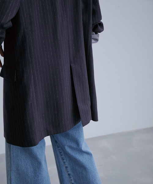 セール】【セットアップ対応】ピンストライプオーバージャケット