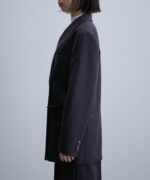 セール】【セットアップ対応】ピンストライプオーバージャケット