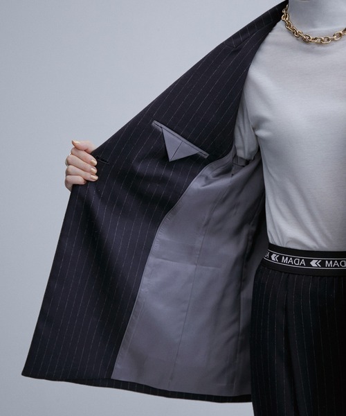 セール】【セットアップ対応】ピンストライプオーバージャケット