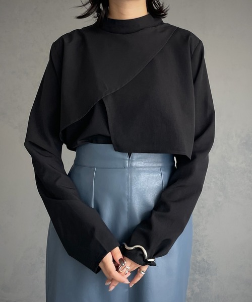 &g'aime（アンジェム）の「【&g’aime】レイヤードブラウス（シャツ/ブラウス・レディース・ブラック/モカ/カーキ・FREE）」の6枚目の写真