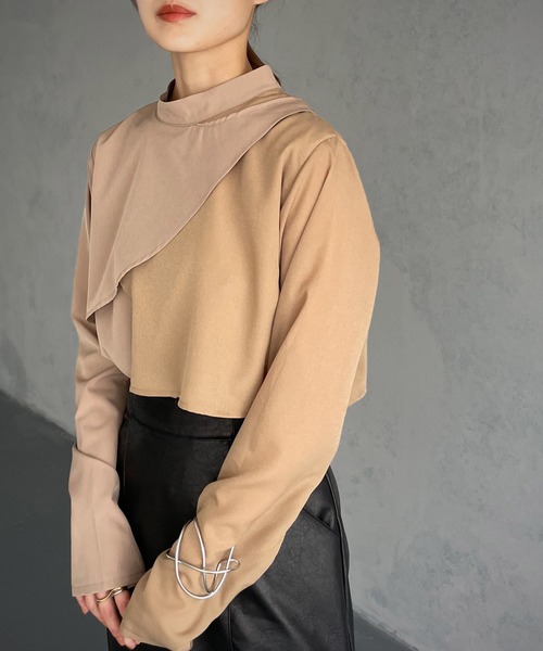 &g'aime（アンジェム）の「【&g’aime】レイヤードブラウス（シャツ/ブラウス・レディース・ブラック/モカ/カーキ・FREE）」の17枚目の写真