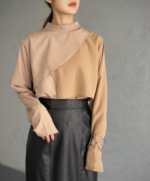 &g'aime（アンジェム）の「【&g’aime】レイヤードブラウス（シャツ/ブラウス・レディース・ブラック/モカ/カーキ・FREE）」の20枚目の写真