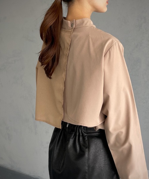 &g'aime（アンジェム）の「【&g’aime】レイヤードブラウス（シャツ/ブラウス・レディース・ブラック/モカ/カーキ・FREE）」の22枚目の写真