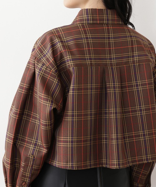 N.（N. Natural Beauty Basic）（エヌエヌナチュラルビューティーベーシック）の「◆クロップドフリルシャツ（シャツ/ブラウス・レディース・クリーム/チェック・MEDIUM）」の11枚目の写真