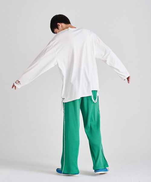 ability（アビリティ）の「DISCOVERED ディスカバード / 凸凹RIB PANTS セットアップリブパンツ / DC-SS23-PT-08（その他パンツ・メンズ・グリーン/ブラック・3/1）」の8枚目の写真