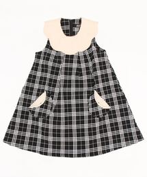nino | サークル衿チェックジャンパースカート(ワンピース)