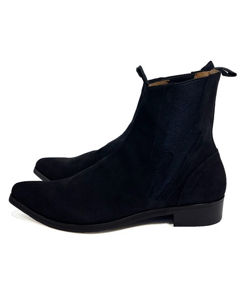 DIET BUTCHER(ダイエットブッチャー)の「(完全受注生産) DIET BUTCHER Lightning side gore boots collaboration with KIDS LOVE GAITE(ブーツ・メンズ・ブラック・25.5/28.5/27.5/26.5)」の2枚目の写真