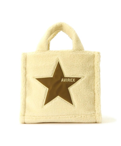 AVIREX（アヴィレックス）の「≪直営店限定≫BOA STAR MINI TOTE BAG/ ボアスターミニトートバッグ（トートバッグ・レディース・ブラック/ベージュ系その他/チャコール/ホワイト系2/カーキ系2・F）」の9枚目の写真