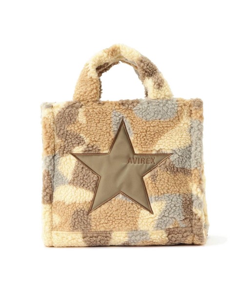 AVIREX（アヴィレックス）の「≪直営店限定≫BOA STAR MINI TOTE BAG/ ボアスターミニトートバッグ（トートバッグ・レディース・ブラック/ベージュ系その他/チャコール/ホワイト系2/カーキ系2・F）」の8枚目の写真