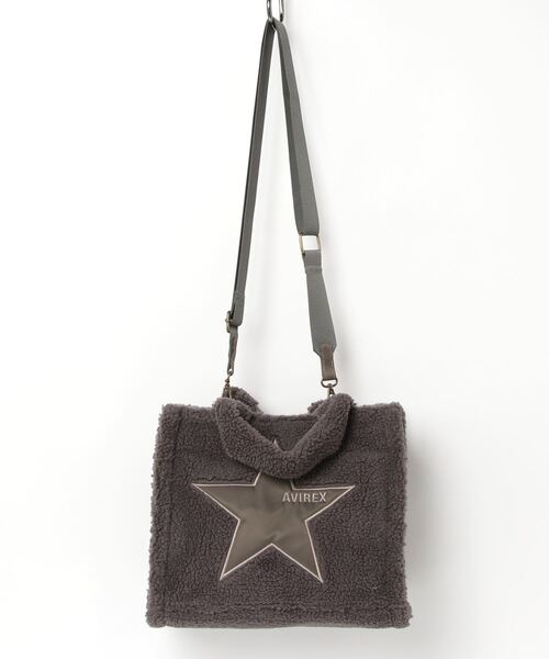 AVIREX（アヴィレックス）の「≪直営店限定≫BOA STAR MINI TOTE BAG/ ボアスターミニトートバッグ（トートバッグ・レディース・ブラック/ベージュ系その他/チャコール/ホワイト系2/カーキ系2・F）」の10枚目の写真