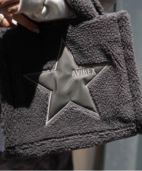 AVIREX（アヴィレックス）の「≪直営店限定≫BOA STAR MINI TOTE BAG/ ボアスターミニトートバッグ（トートバッグ・レディース・ブラック/ベージュ系その他/チャコール/ホワイト系2/カーキ系2・F）」の11枚目の写真
