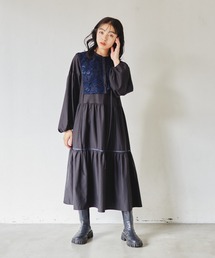 idem | lace vest × tiered onepiece/レースベストレイヤードワンピース(ワンピース)