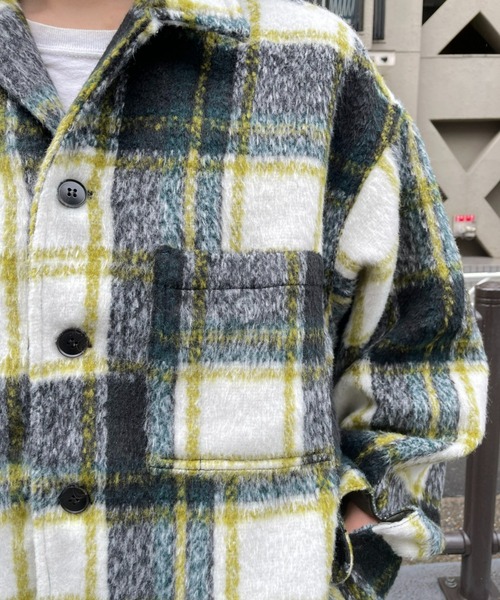 CIAOPANIC(チャオパニック)の「モヘアシャツジャケット(その他アウター・メンズ・レッド/グリーン・MEDIUM/LARGE)」の15枚目の写真