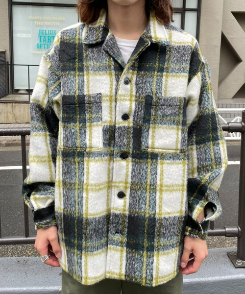 CIAOPANIC(チャオパニック)の「モヘアシャツジャケット(その他アウター・メンズ・レッド/グリーン・MEDIUM/LARGE)」の9枚目の写真