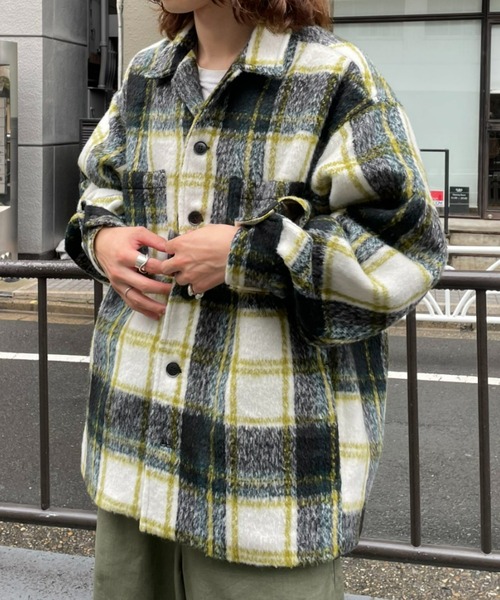 CIAOPANIC(チャオパニック)の「モヘアシャツジャケット(その他アウター・メンズ・レッド/グリーン・MEDIUM/LARGE)」の7枚目の写真