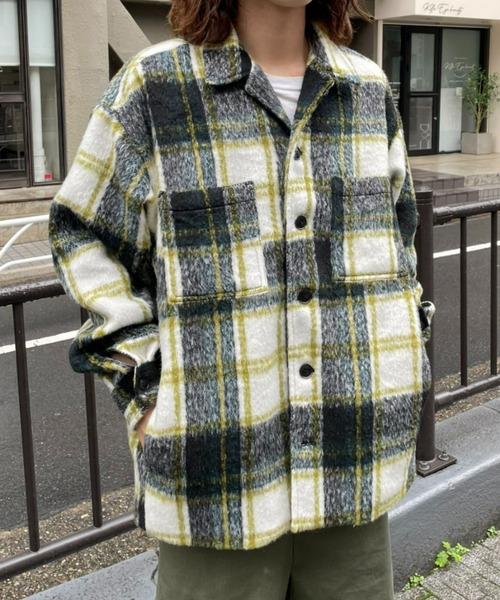 CIAOPANIC(チャオパニック)の「モヘアシャツジャケット(その他アウター・メンズ・レッド/グリーン・MEDIUM/LARGE)」の8枚目の写真