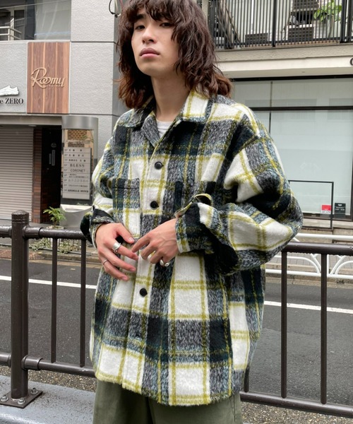 CIAOPANIC(チャオパニック)の「モヘアシャツジャケット(その他アウター・メンズ・レッド/グリーン・MEDIUM/LARGE)」の5枚目の写真