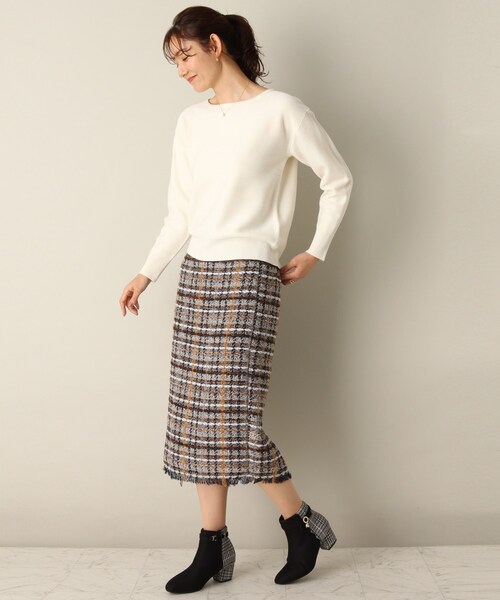 ITS'DEMO(イッツデモ)の「【38・40サイズアリ/アンクルベルト取り外しOK/2wey/太めローヒールで安定感アリ】異素材コンビブーツ(ブーツ・レディース・ブラック系1/ブラック/ベージュ系1・38/40)」の16枚目の写真