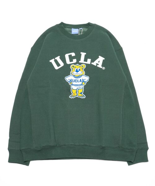 UCLA（ユーシーエルエー）の「[UCLA/ユーシーエルエー] フロッキープリント 裏起毛ビックシルエットスウェット（スウェット・レディース・ホワイト/グリーン/ネイビー・L/M）」の9枚目の写真