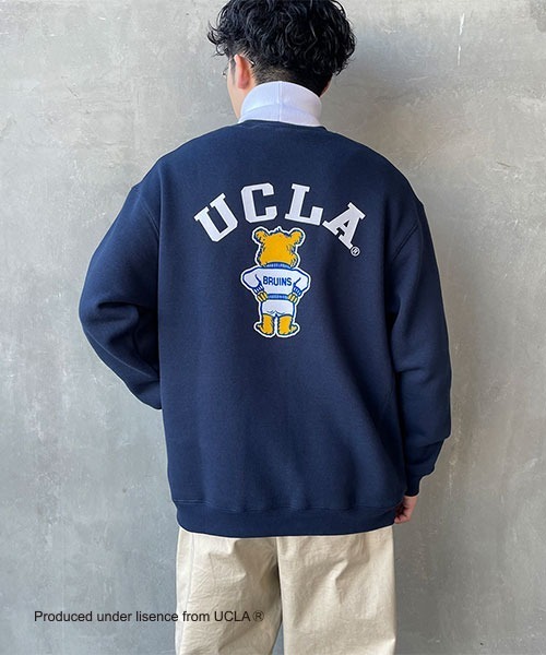 UCLAフロッキーバックロゴ クルーネックスウェット