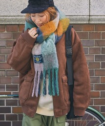 MONO-MART | ボリュームマルチチェック柄マフラー(マフラー)