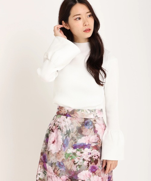 STRAWBERRY-FIELDS（ストロベリーフィールズ）の「シエナポリー　ニット・セーター（ニット/セーター・レディース・ブルー/ブラック/オフホワイト/ピンク/ネイビー・2）」の2枚目の写真