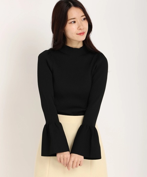 STRAWBERRY-FIELDS（ストロベリーフィールズ）の「シエナポリー　ニット・セーター（ニット/セーター・レディース・ブルー/ブラック/オフホワイト/ピンク/ネイビー・2）」の3枚目の写真