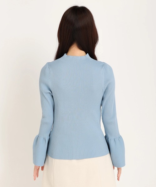 STRAWBERRY-FIELDS（ストロベリーフィールズ）の「シエナポリー　ニット・セーター（ニット/セーター・レディース・ブルー/ブラック/オフホワイト/ピンク/ネイビー・2）」の8枚目の写真